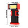 Automotive Work Light 180-degree Rotate Magnetic LED Work Light Type-C Charging Double Hooks Digital Display Lamp For Detailing