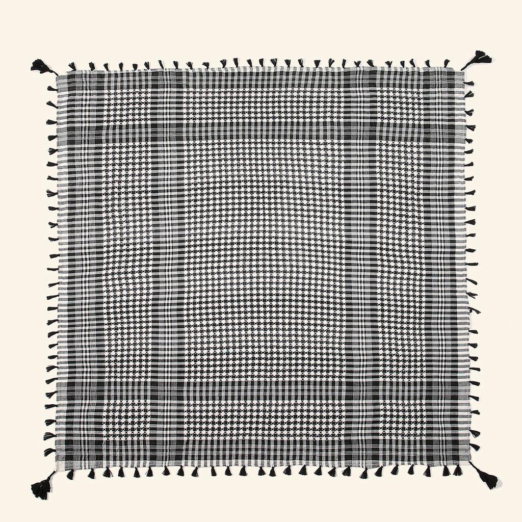 Arab Plain Hijab Scarf Thin Breathable Turban Keffiyeh Middle East Man Square Scarf Soft Polyster Bandana Headband Muslim Veil