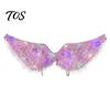 LED Costume Accessories Light-Up Angle Wing, Glowing Feather Wing for Kids Girls, Light Up Performance Wings Fairy Props Christmas Halloween Stage Led