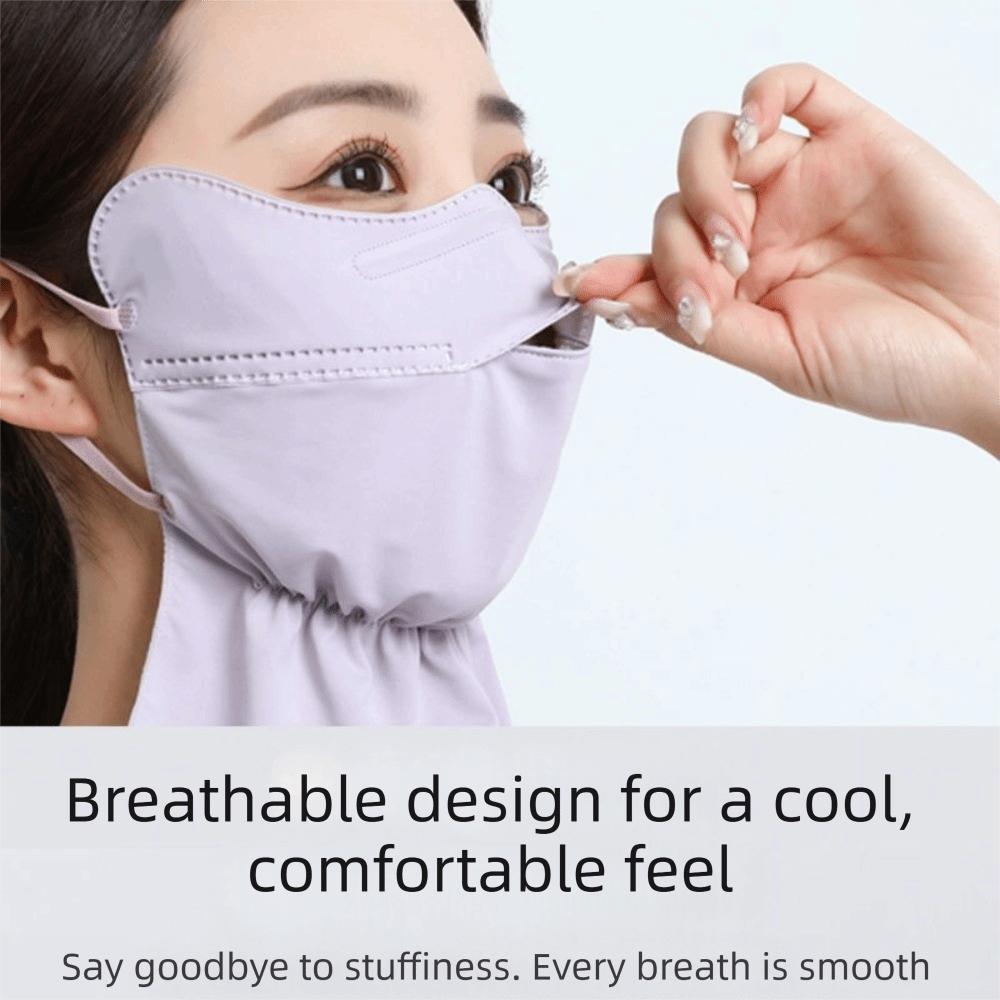 Breathable Ice Silk Mask Quick Drying Sun Protection Mask Fashion Anti-UV Mask Scarf  Women