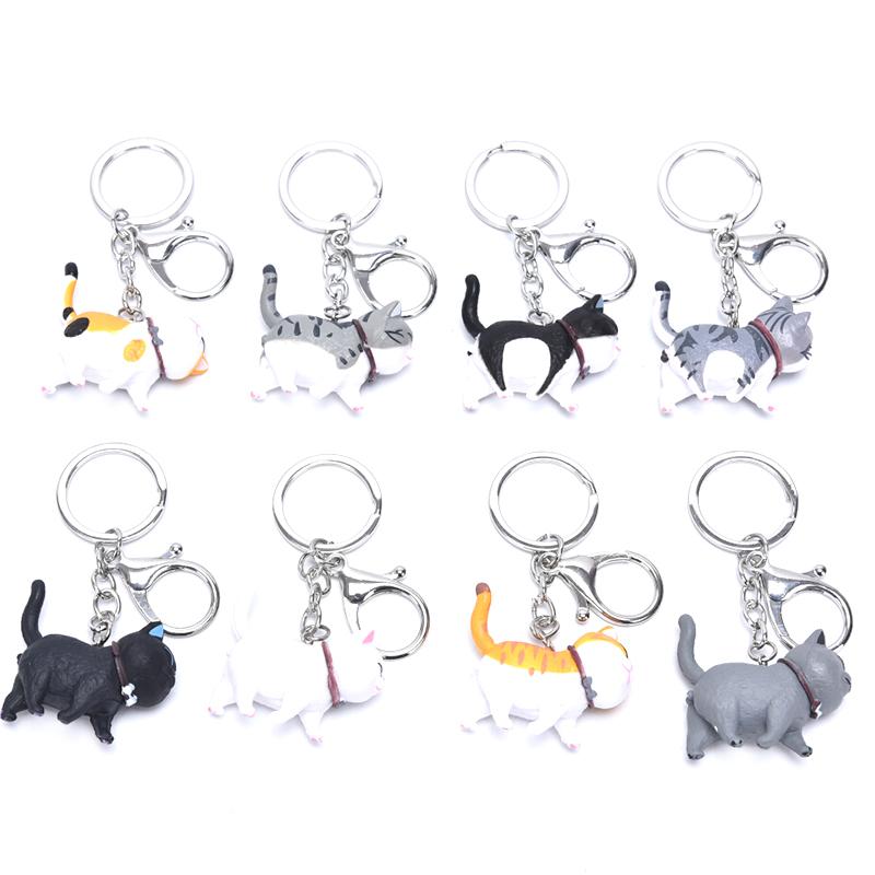 Lovely Cat Kitten Keychain Keyring Handbag Pendant Ornament Kids Toy Gift