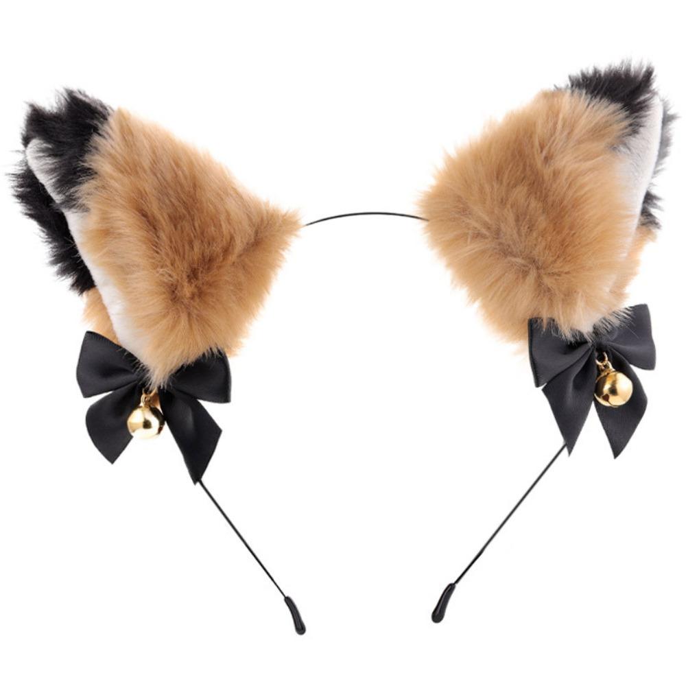 Realistic Plush Cat Ears Headband Furry Cosplay Hair Hoop Anime Headband Daily Wear