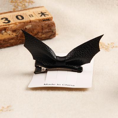Halloween Hair Clip Head Clip Bat Leather Hair Clip Halloween Decorative Headpiece