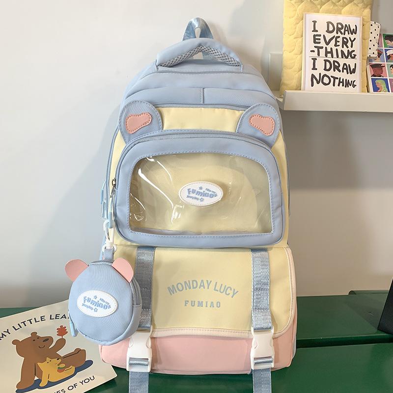 Schoolbag Children Elementary School Girl Junior High School Student Cartoon High Value Ins Pain Bag Backpack