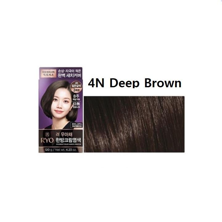 Bright Color Hair Dye Cream #4N Deep Brown 120 G