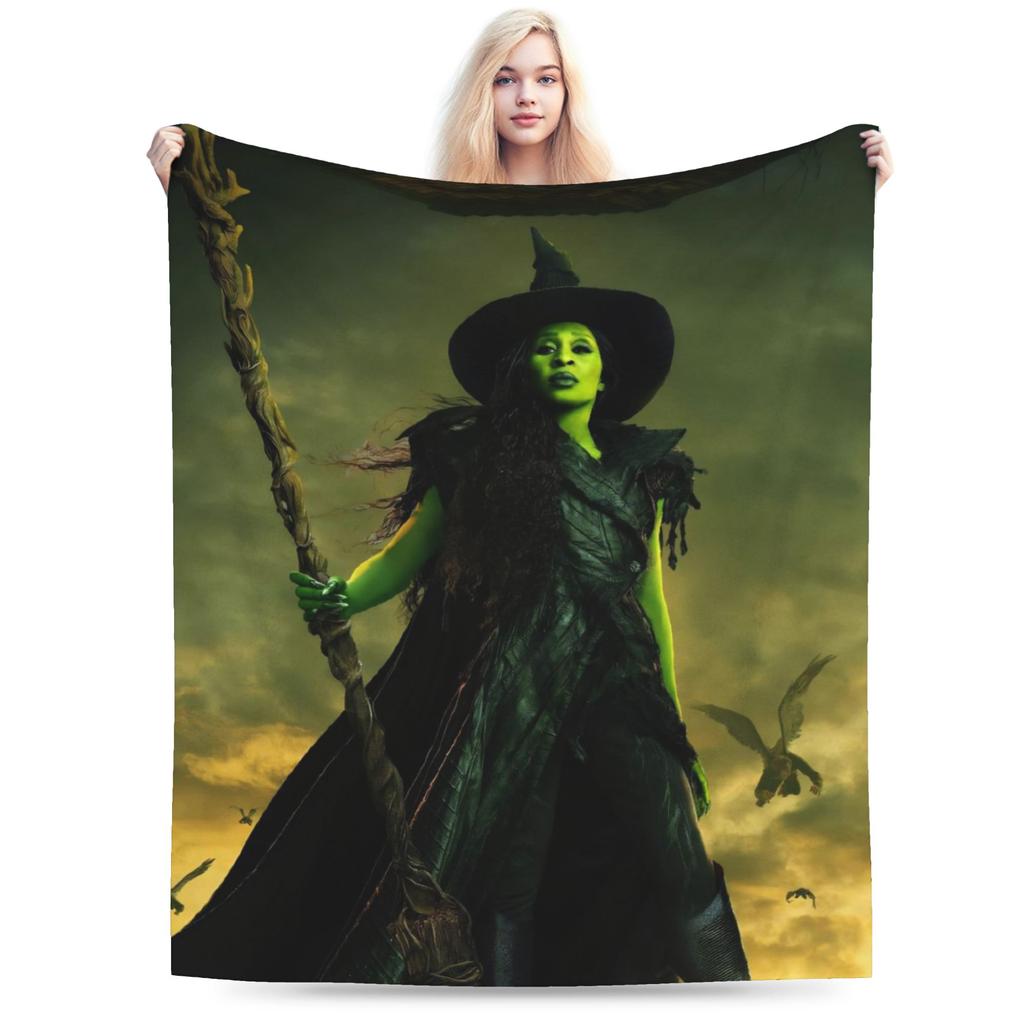Warm Soft BlanketChild Picnic Wicked Magic Movie Throw Blanket Flannel Bedspread For Outdoor Pattern Sofa Bed Cover