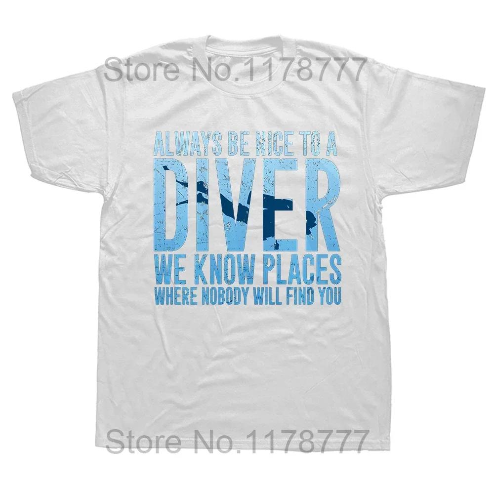 Men T-Shirts Diver Est Fashion Tee Shirt Short Sleeve Dive Scuba Diving Sports Lover T Shirt O Neck Clothing Summer