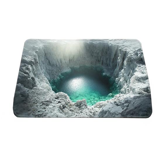 3D Optical Illusion Rug Bottomless Hole Design Non-Slip Doormat for Entrance Bathroom Stairs Playroom Living Room