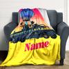 Custom Name Rainbow Fox Adventure blanket for Couch & Bed, Plush Cozy Fuzzy Blanket Super Soft & Warm Blankets for Fall and Winter. 0908190