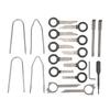 20PCS Radio Removal Tool Kit Ergonomic Steel Universal Stereo CD Player Removal Key Kit for Cars