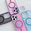 Luxury Metal Lens for MagSafe Magnetic Phone Case For 16 Pro Max 15 14 13 12 11 Wireless Charging Discolour Color Cover