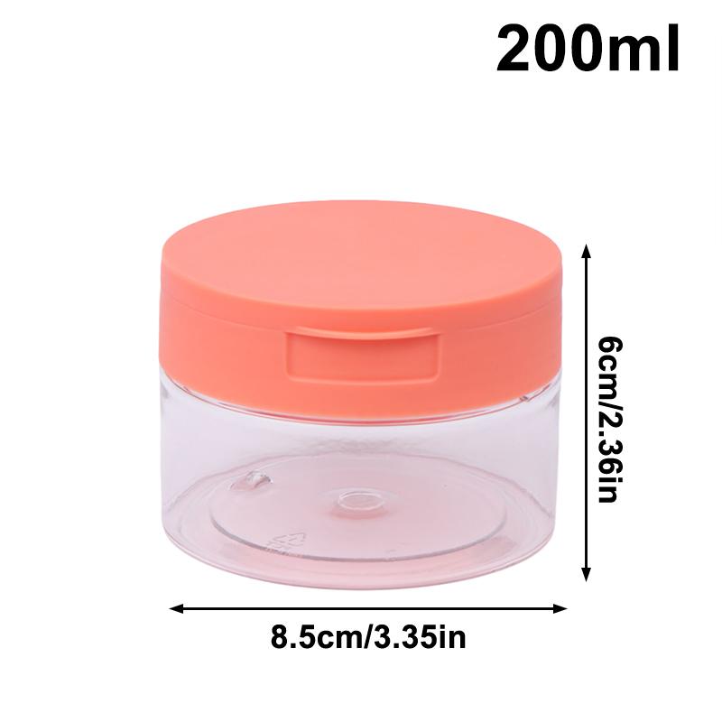 

Банка для снятия макияжа 200-350 мл с пинцетом, круглая прозрачная емкость, пустая бутылка, широкое горлышко, откидная крышка, хранение, лосьон 200ml