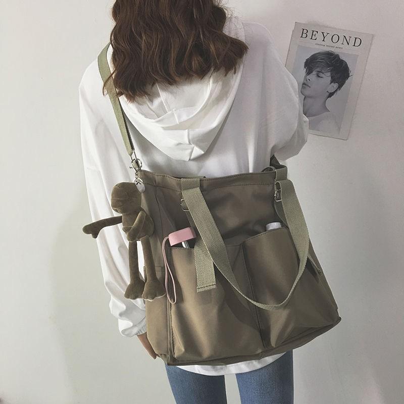 Waterproof nyl bag, large capacity, lightweight, multi-functial women's bag, e-shoulder crossbody bag, student class tutor