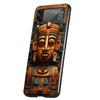 Mayan Stone Totem Pole Phone Case For Samsung Galaxy Z Flip 7 6 5 4 3 5G Cover ZFlip7 ZFlip6 ZFlip4 ZFlip5 ZFlip3 Coque Fundas G