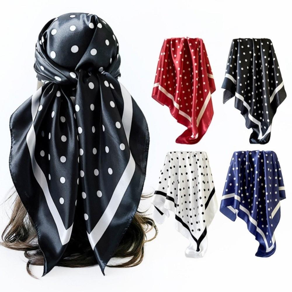 Wrap Satin Square Scarf 90X90CM Silk Shawl New Imitation Silk Scarfs  Bag Accessories
