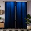 2 Stück HD Seeblau Einfarbig dekorativer Vorhang Blauer digital bedruckter Vorhang Heimdekorationsstil Dekoriertes Wohnzimmer Bett