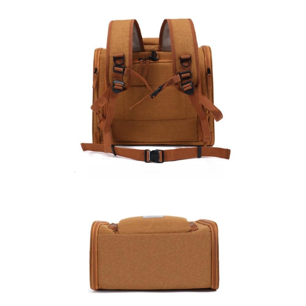 Expandable Breathable Cat Carrier Backpack Oxford Fabric Mesh Windows Travel Bag for Cats Dogs Portable Shoulder Bag