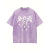 Retro Washed Pattern High-quality Cotton Men's T-shirt - Loose Fit Short Sleeved Round Neck Top