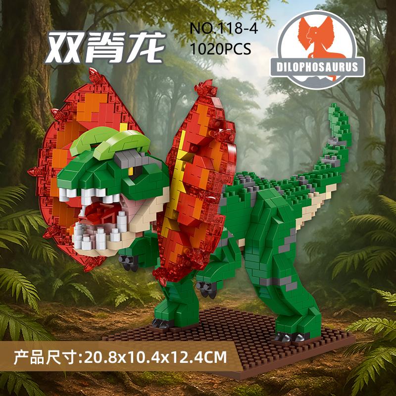 Jurský svět Dinosauři Stavebnice Zvířata Model Sestavovací Hračky Mikro Kostky 3D Puzzle Hračky Pro Kluky Dárky