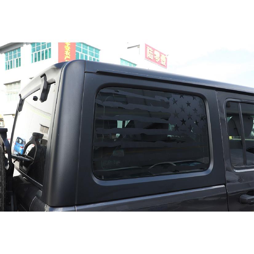 Car Rear Window Decoration Cover Stickers USA Flag for Jeep Wrangler JL 2018    2022 4-Door Exterior