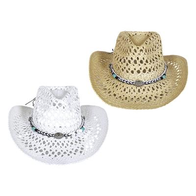 Fashionable Wide Brimmed Sun Hat With Openwork Braided Design Lightweight Paper Straw For Women Men Outdoor
