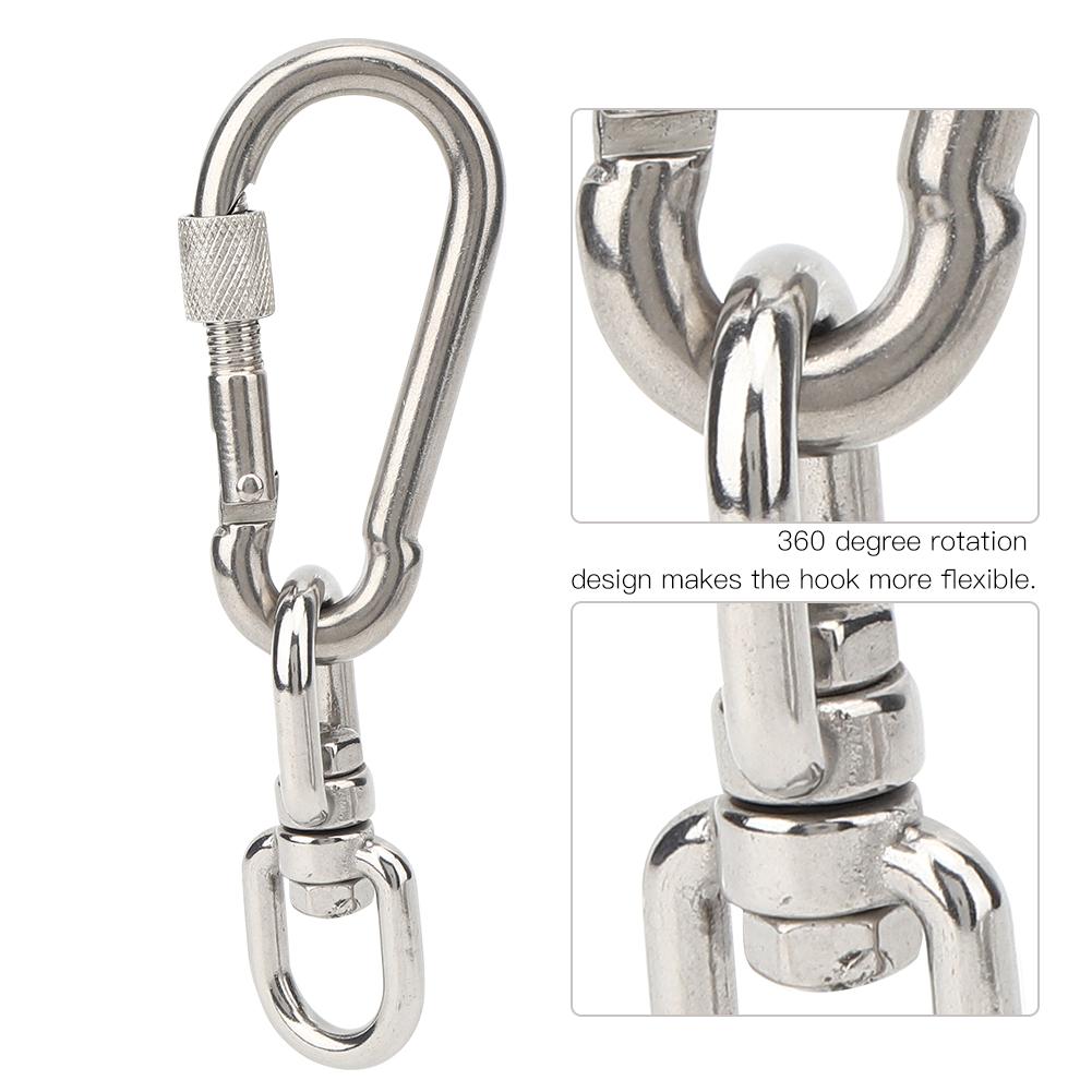 360 Degree Rotation Hammock Hook Swing Chair Hanging Stainless Steel Set for Sandbag LightHook Set