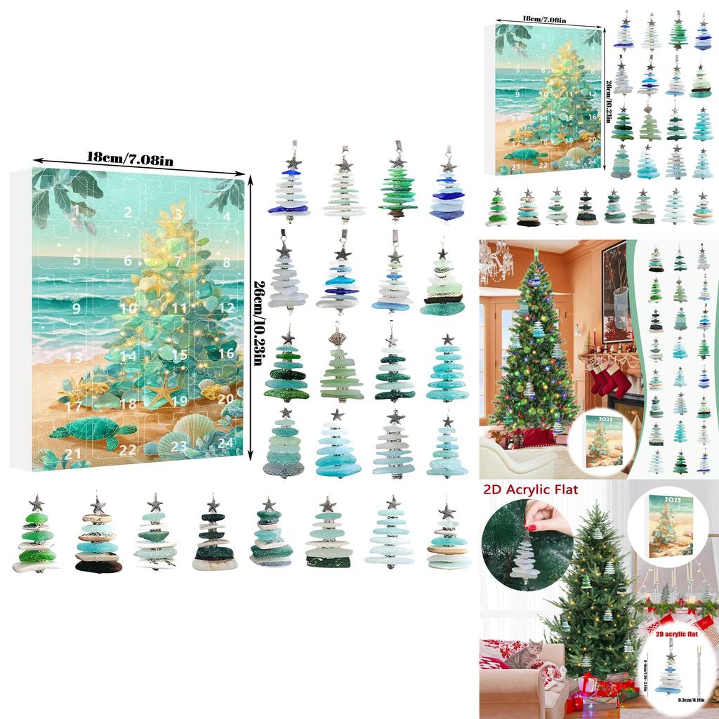 Christmas Blind Box Series Acrylic Tree Christmas Decor Gift For Holiday Celebration