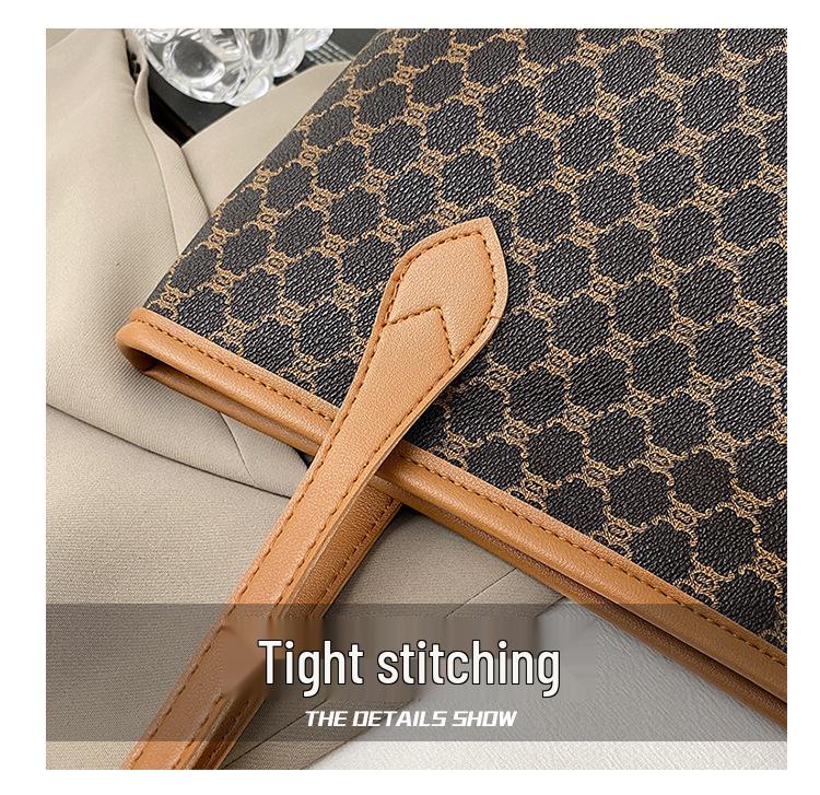 Women's Fashionable Multi-Piece Set: Large Capacity Retro Tote, Mother-Child Bag, and Underarm Bag