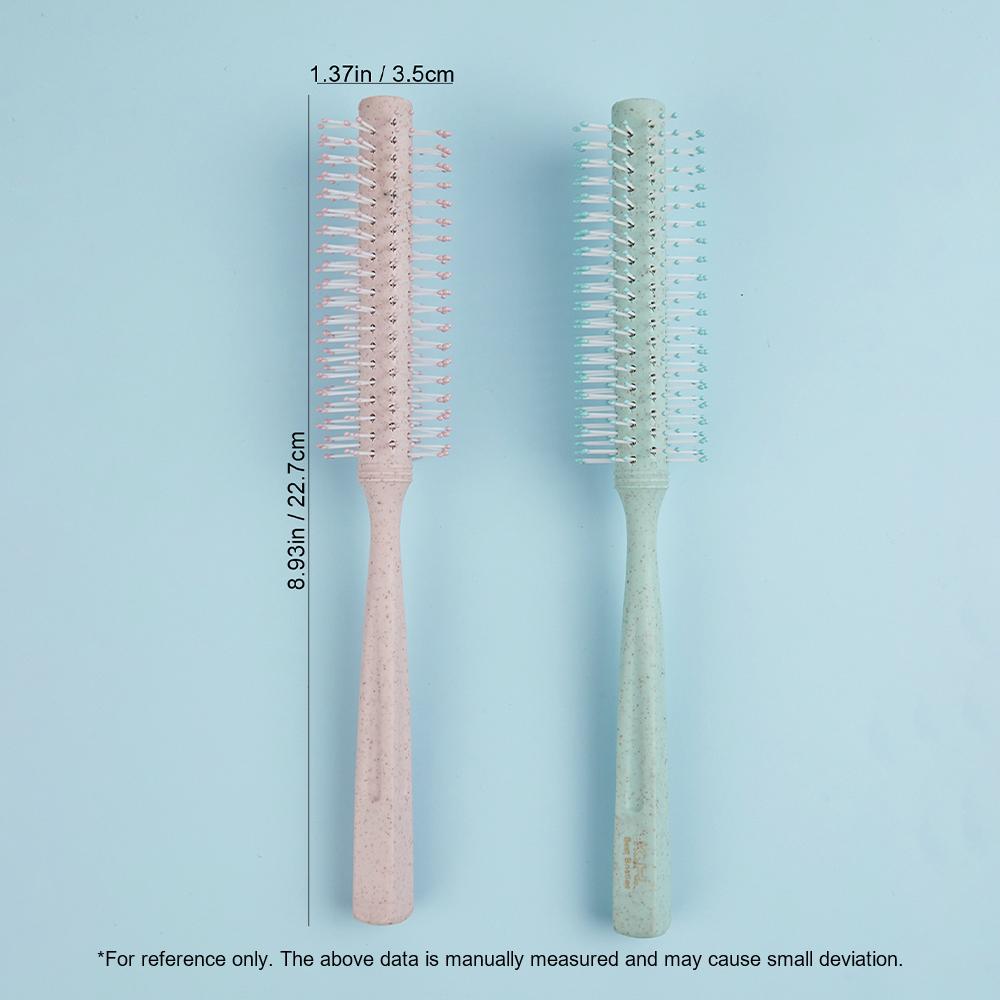 

Salon Barber Hair Brushes Wheat Fiber Curling Brush Round Soft Rolling Brush Massage Anti Static Hair Brush Hairdressing Tools