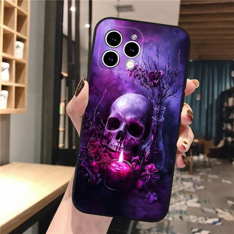 Phone Case Carcasa Funda For iPhone 17 Pro Max 17 Air 16 15 14 13 Pro Max 15 16 Pro 15Plus Skull Case
