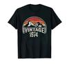 Classic Vintage Born in 1974 Retro 70s Style Birthday Year Tshirt Men Women Unisex T Shirt Streetwear Comfort Summer Cotton Tee
