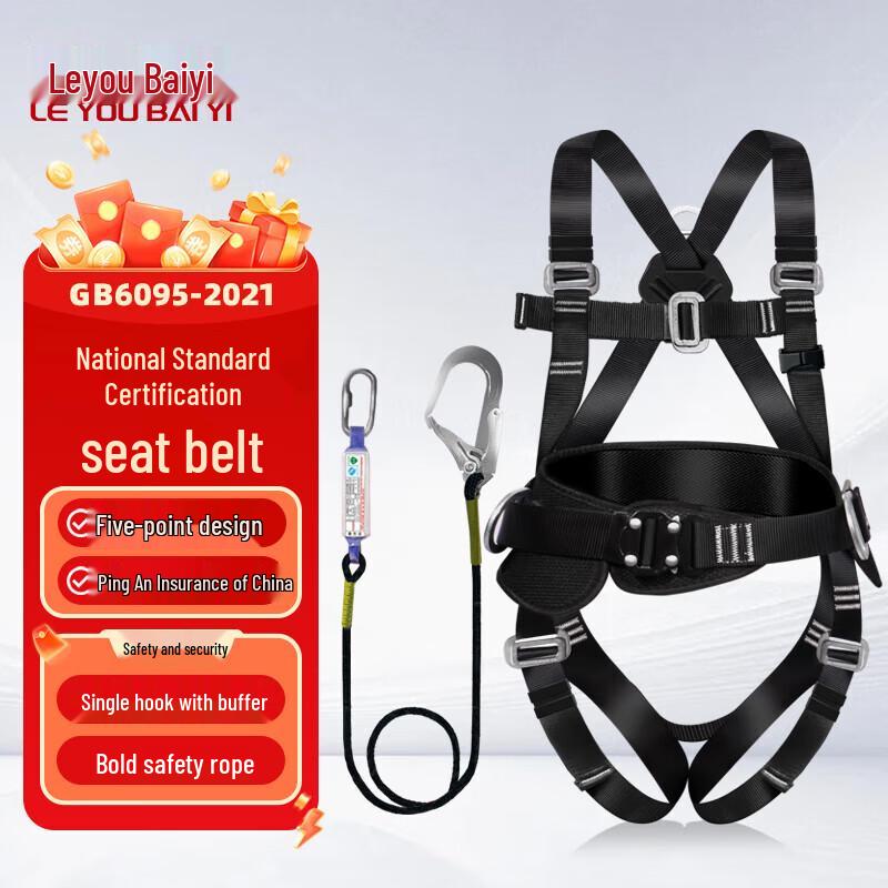 Lyoubaiyi Five-Point Fall Protection Safety Harness One Size