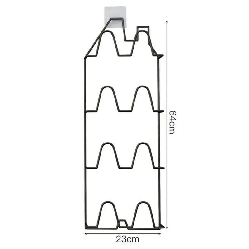Porte-pantoufles de salle de bain auto-adhésif sans poinçon, support mural pour serviettes, gain de place, porte murale de toilette, étagère de rangement pour chaussures de maison