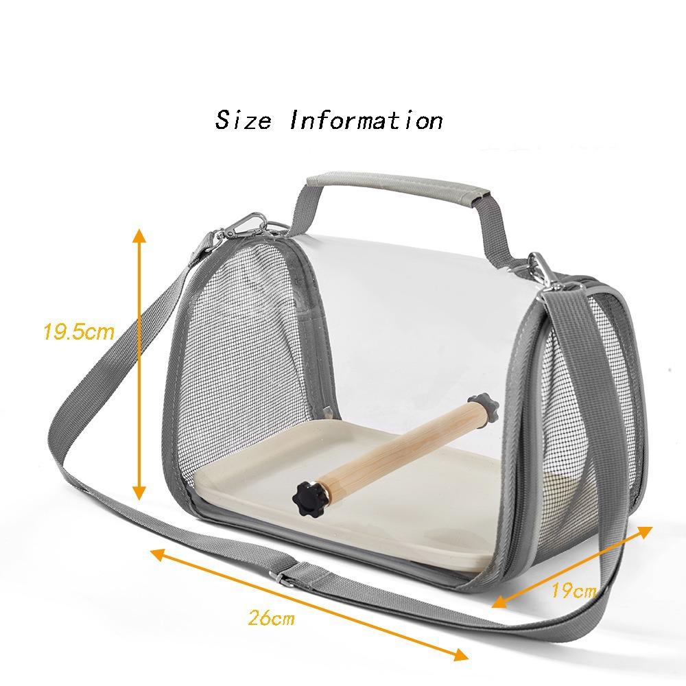 Portable Parrot Carrier Bag Breathable Travel Cage for Sun Conure Cockatiel Pigeon Small Birds124
