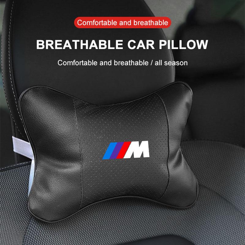 1Pcs Car Seat Headrest Auto M Logo Neck Pillow Car Accessories For BMW X6 X1 X2 X3 X4 X5 X7 E46 E39 E90 E36 E60 E34 E30 F30 E71 F10 F10 F11 F30
