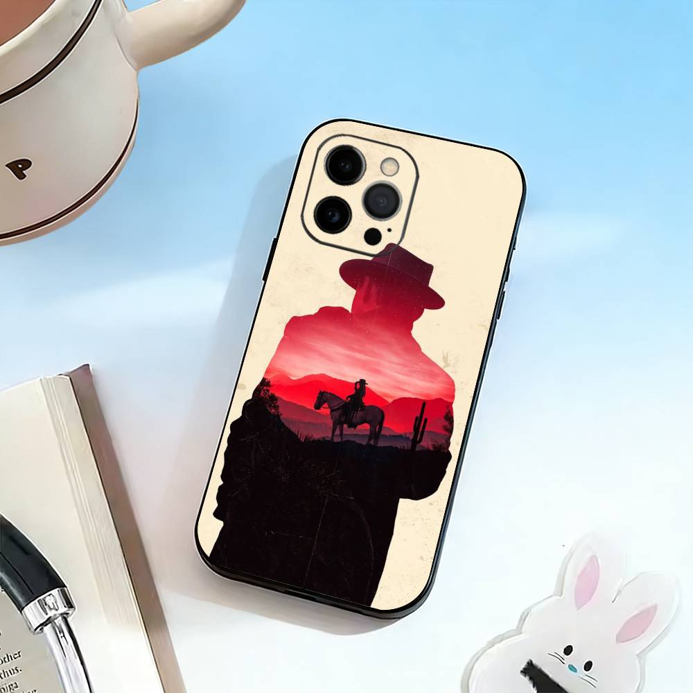 Game of the-Red Dead Redemption 2 Phone Case For iPhone 17, 16,15,14,13,12,11 Plus,Pro Max, Others Soft Black Cover