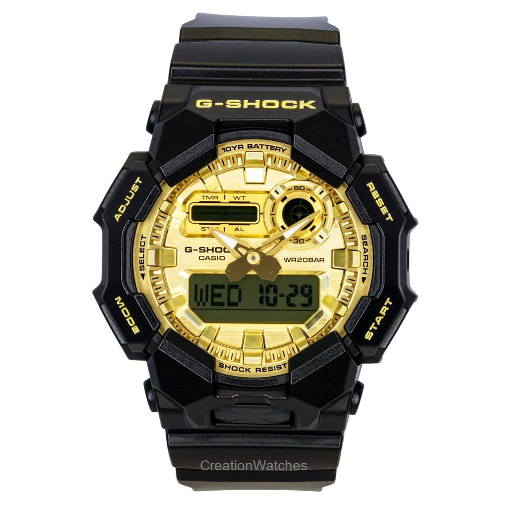 

Casio G-Shock Ремешок из биополимера Аналогово-цифровой Золотой циферблат Кварцевые часы GA-010GGB-1A9 200М Мужские часы золотой