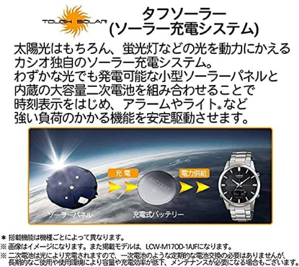 CASIO WAVE CEPTOR Orologio Solare Radiocontrollato Mondiale WVA-M630D-1A2JF da Uomo Analogico-Digitale Acciaio Inossidabile Multi-Band 6 Tough Solar Quadrante Nero