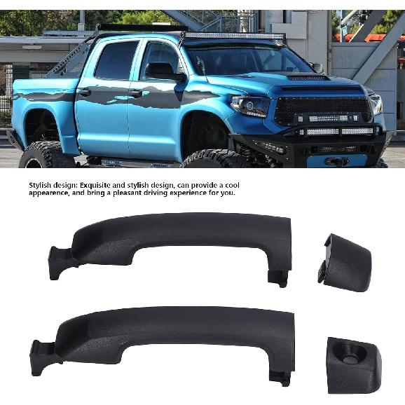 Qiilu Защитная накладка на внешнюю ручку двери, 2 шт., Внешняя ручка двери 69210‑0C010, Замена для FJ Cruiser 2007‑2014 (черный