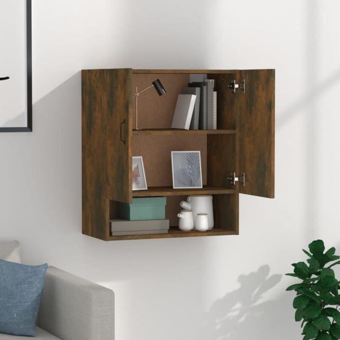VidaXL Wall Cabinet Smoked Oak 60x31x70 Cm Engineered Wood
