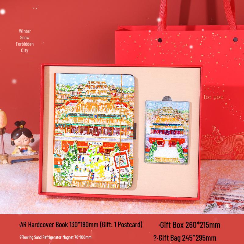 Forbidden City & Summer Palace Journal Set with Temple of Heaven Sand Magnets - Chinese Souvenir Gift