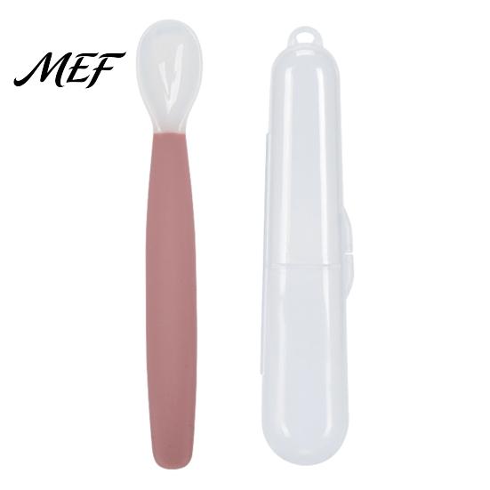 Baby Feeding Set Silicone Spoon, Soft Non Slip Training Utensil, Easy Clean Tableware Cleaning Complementary Spoon for Infants And Toddlers Mess Free