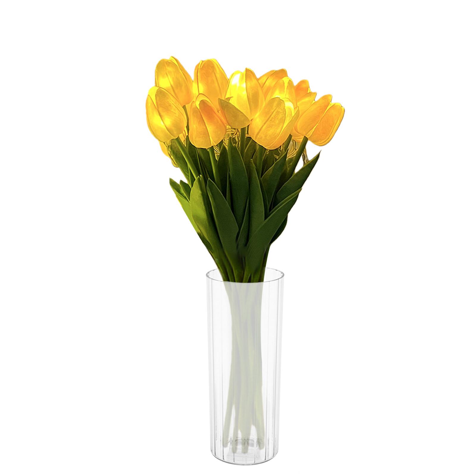 10/15 шт. Светодиодные искусственные цветы, лампа-тюльпан с вазой, романтический светильник-тюльпан, настольная светодиодная ночная лампа-тюльпан