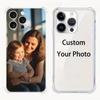 Coque transparente antichoc Pour iPhone 17 16 16e 15 14 13 12 11 Pro Max Mini SE 2020 2022 XS XR 7 8 Plus Personnalisée DIY Photo