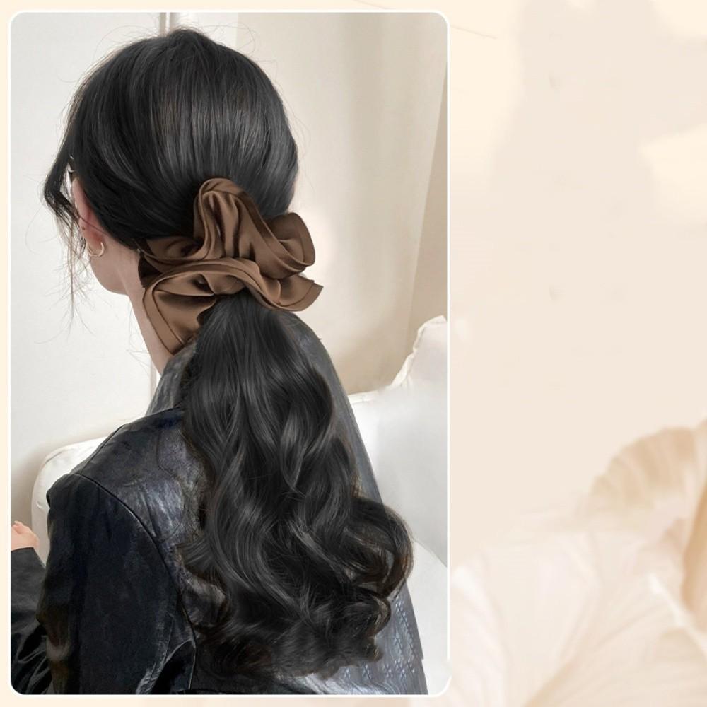 Synthetic Natural and Versatile Grip Clip Headband Integrated Wig Braid Curly Hair Simulation Wig with Ponytail