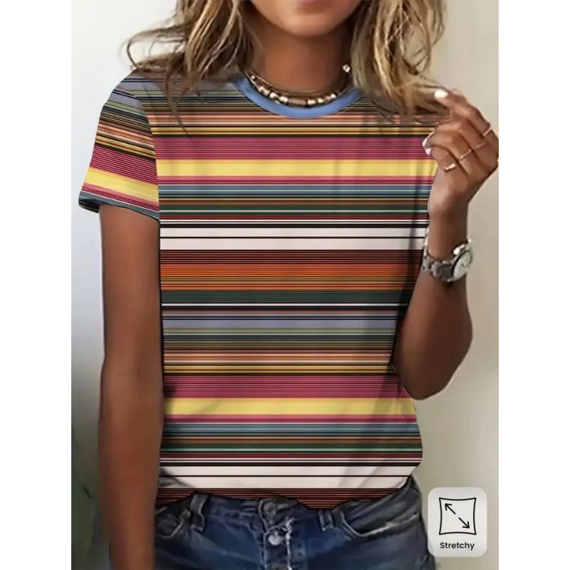 Women's T-shirt with Striped Pattern