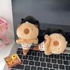 Capybara Plush Keychain Ice Cream Cone Cartoon Soft Creative Bag Pendant Desk Decor Doll Gift Stuffed Animal Accessories