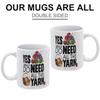 1pc 11oz White Coffee Mug, Double-Sided Humor Print, Classic Handle, Microwave Safe Ceramic Cup, Perfect Gift for Home, Office or School Use