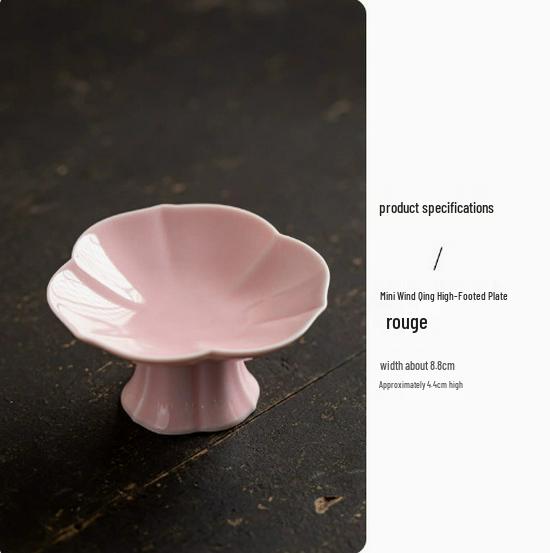 Chinese Style Ceramic Dessert Plate - Exquisite Small Tray for Mooncakes and Snacks, 2025 New Design