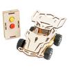 Kids Educational Science Diy Wooden Remote Control Car Model Kit Handmade Assembly Steam Toy